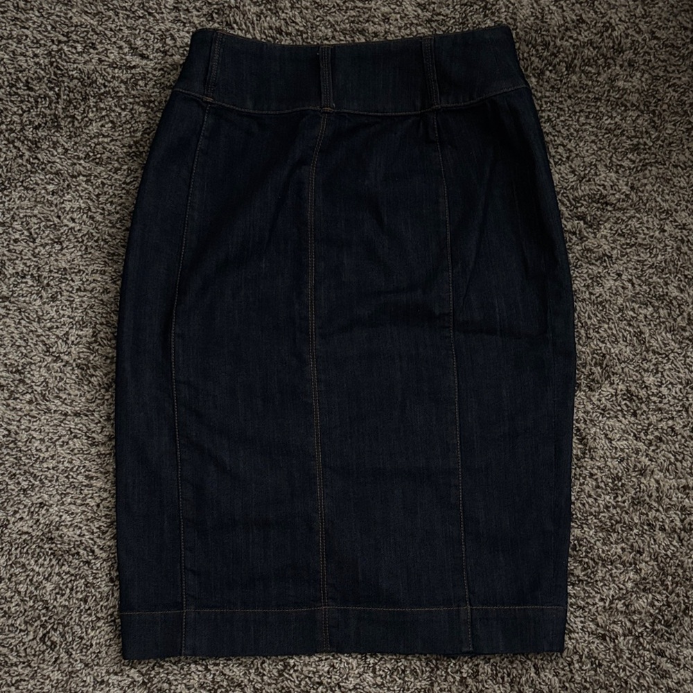 White House Black Market Dark Denim Pencil Skirt